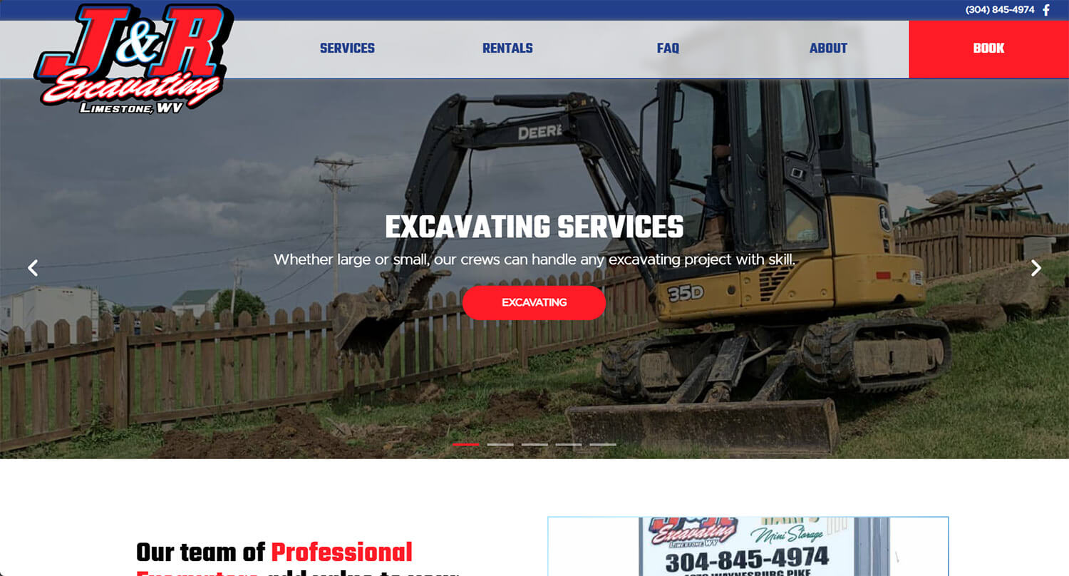 Custom Website Design for Excavating Contractors